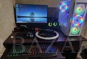 Full pc setup chair table all accessories