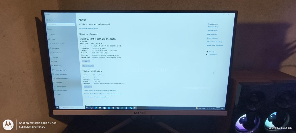 Full pc setup chair table all accessories
